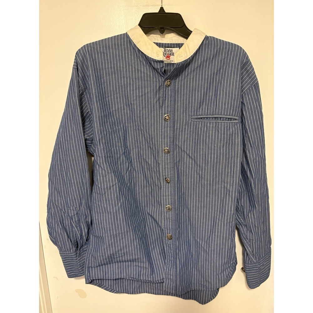 Vintage Wrangler Texas Ranger Wester Button Down Shirt Size Med